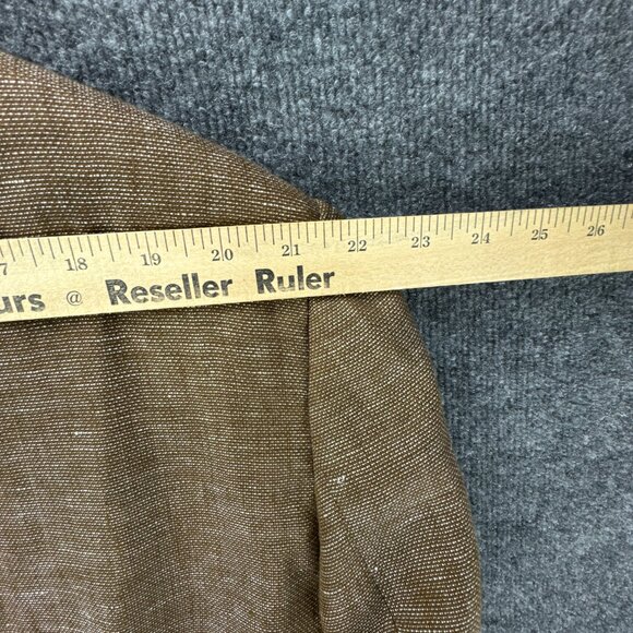 Inserch Sport Coat Mens 2XL Brown 100% Linen Jacket Blazer Elbow Patch‎ 2 Button - Picture 14 of 16